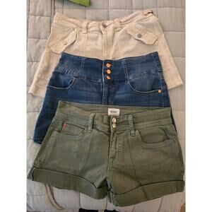 3 pairs gently used women's shorts size 29" waist Hudson Guess American Eagle